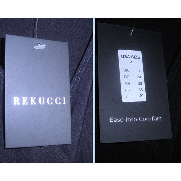 Rekucci Size 4 Slimming 3/4 Sleeve Fit-and-Flare Crossover Tummy Control Dress - Picture 6 of 10